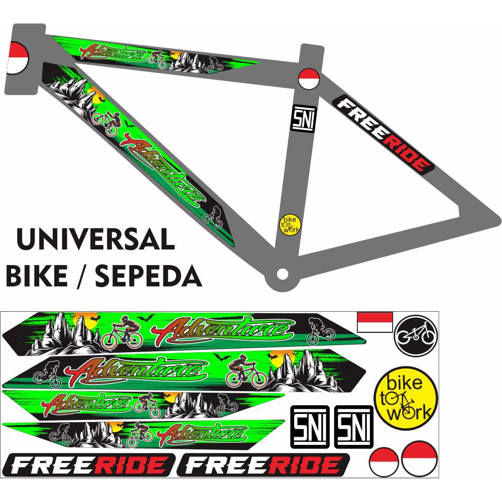STRIPING STICKER BUAT SEPEDAH LIST VARIASI MOTIF SEPEDA UNIVERSAL / STICKER BIKE ADVENTURE / MOTIF S