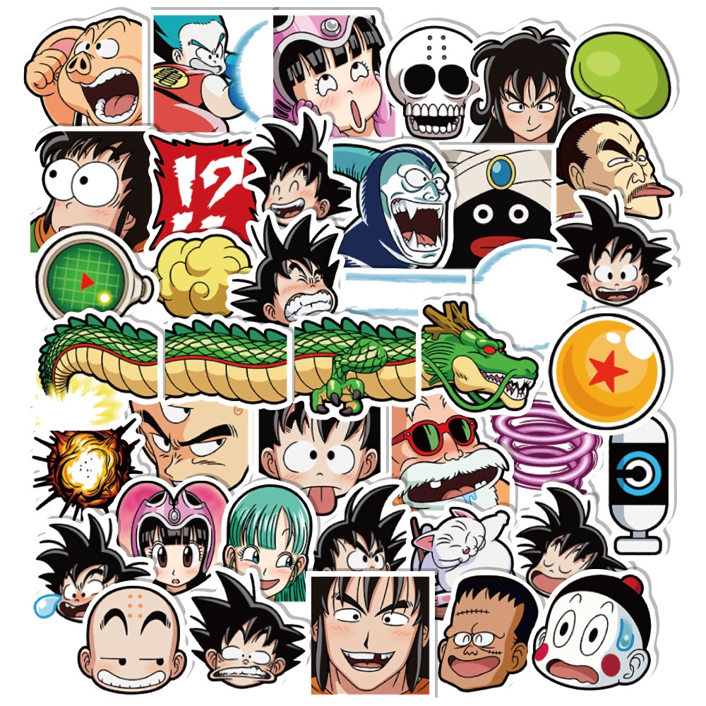 Dragon Ball tangan Buku stiker Jepang Kartun Animasi Jurnal bahan skateboard termos Piala ponsel cas