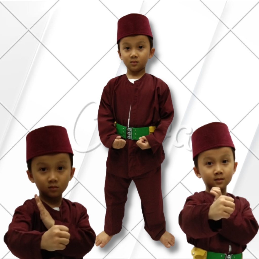 Baju Pangsi Anak Setelan Saja Pakaian Adat Betawi Tradisional