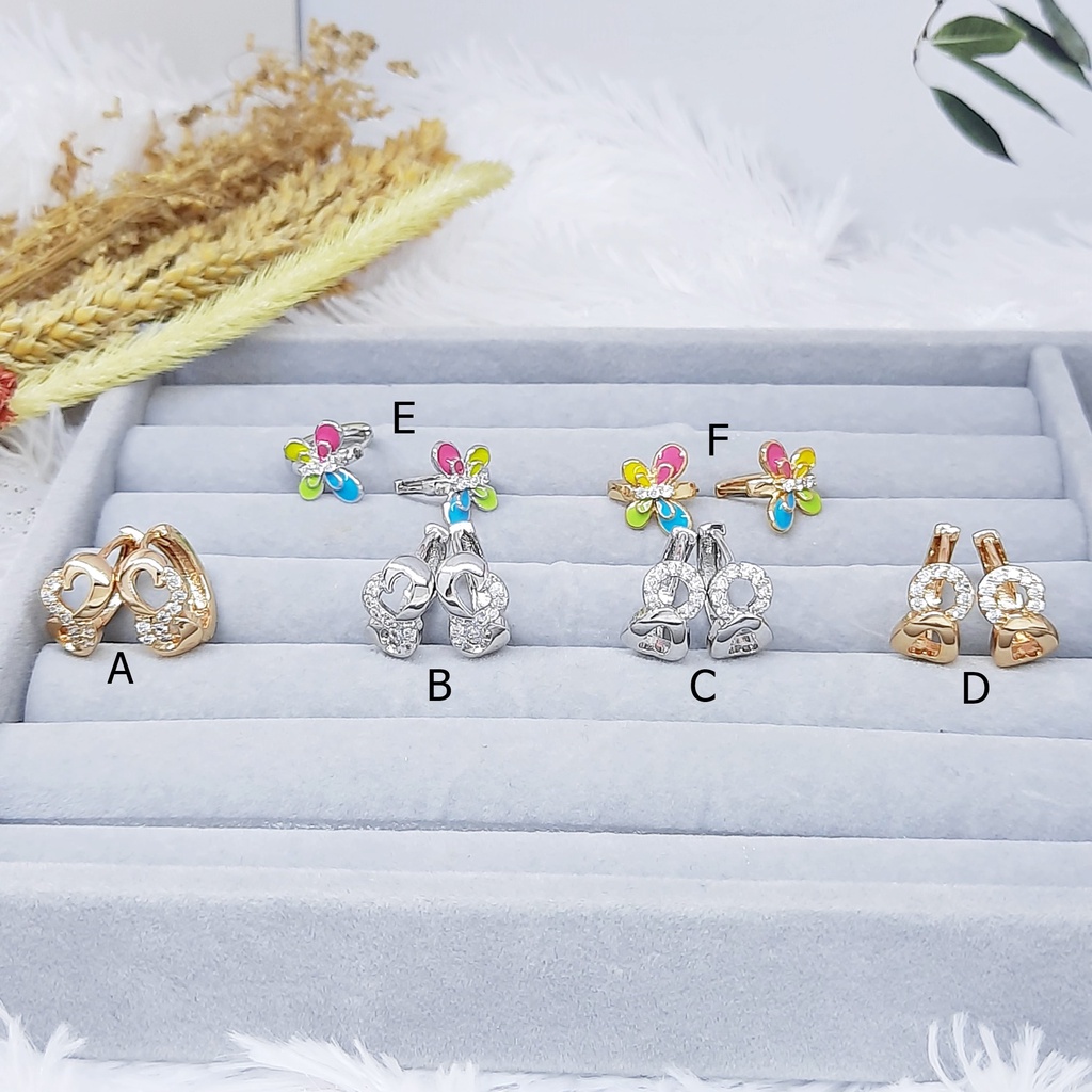 Anting Xuping Premium Asli Giwang Catok Ukir Love Kupu - BE319