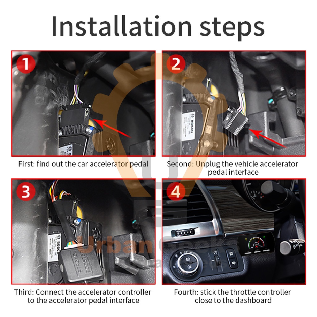 Car Electric 9 Drive Throttle Controller F2 Gas Booster