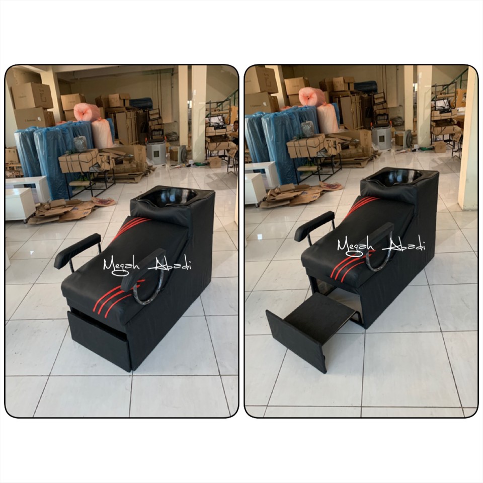 Kursi keramas cuci rambut washbak salon Kecantikan ( zebra besi )