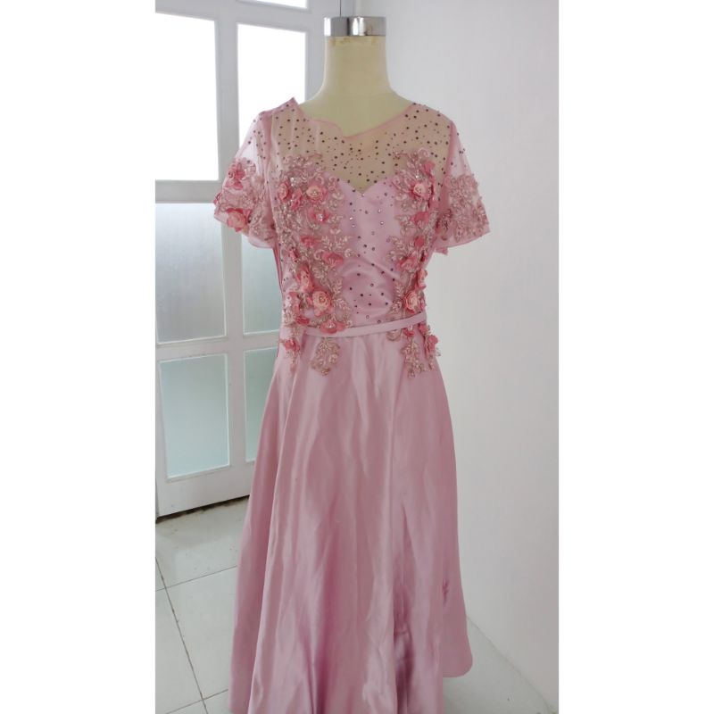 [GRATIS ONGKIR] GAUN DUSTY PINK 29 / GAUN PESTA PRELOVED / GAUN PESTA BEKAS
