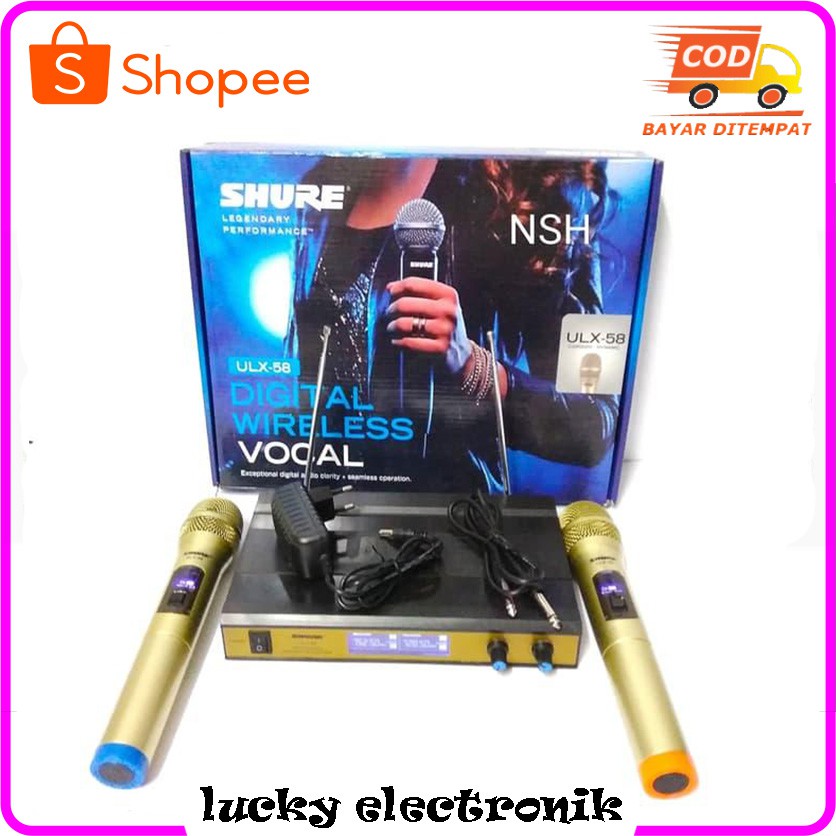 Mic Wireless Shure ULX 58 Handheld DiGital Suara MANTAP