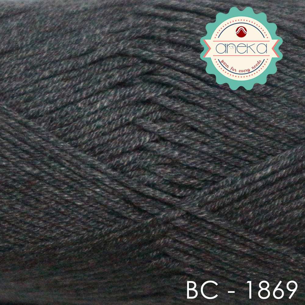 Benang Rajut Katun Bambu / Bamboo Cotton Yarn 2 - 1869 Abu tua