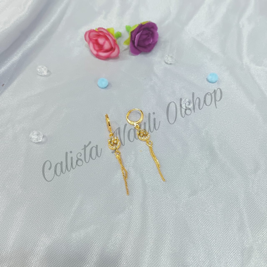 SET DEWASA PLAT 4 UKIR PERHIASAN EMAS  KOREA ANTI KARAT DAN ANTI LUNTUR