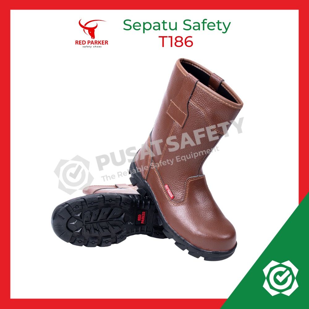 Sepatu Safety Boot Red Parker T186