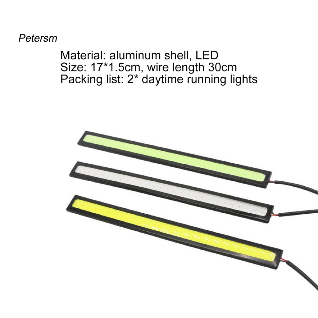 Pp Lampu LED DRL 28 Manik-Manik COB 17cm Anti Air Ultra Tipis Untuk Mobil