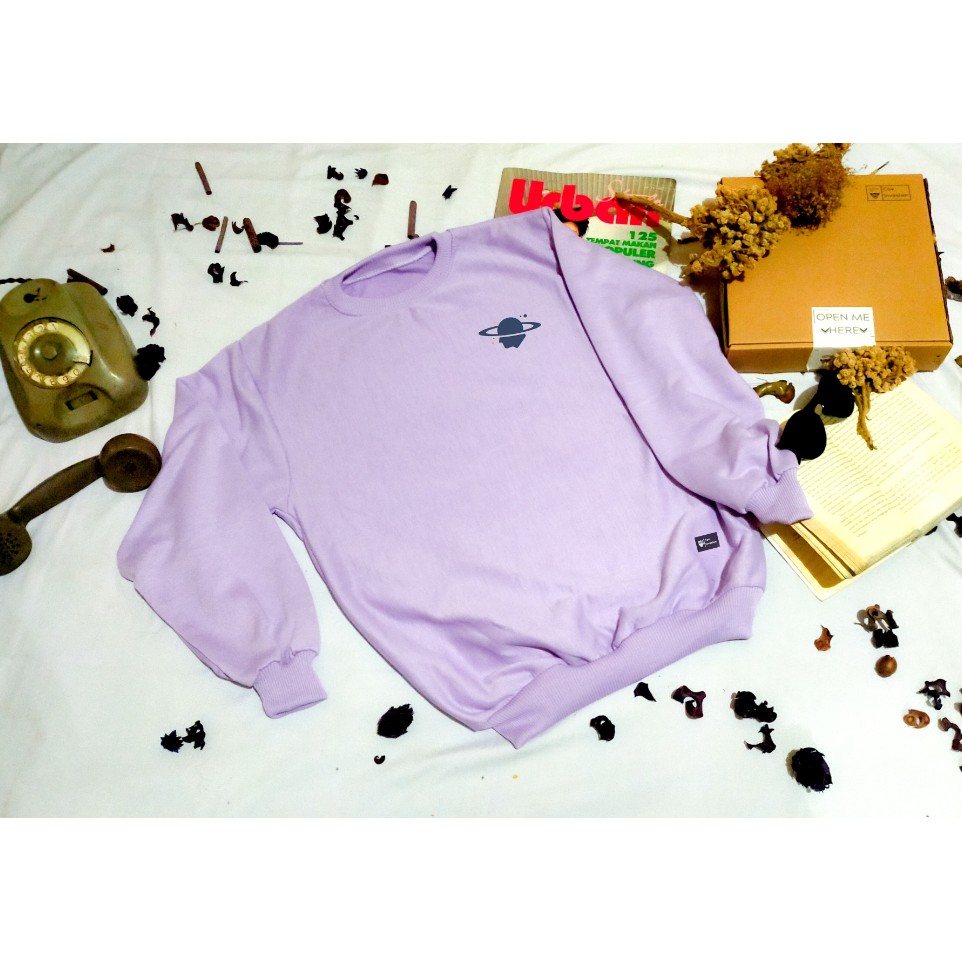 [COD] SWEATER PRIA WANITA Planet Boy CREWNECK HITS MURAH OOTD DISTRO [AESTHETIC]-Lilac