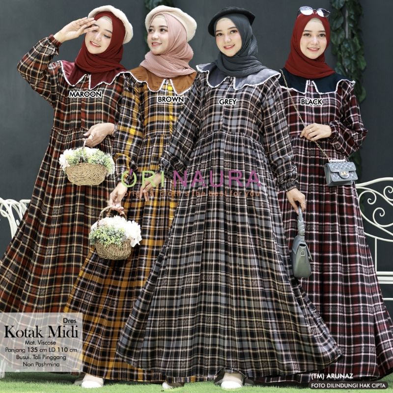 ORI NAURA - KOTAK MIDI DRESS