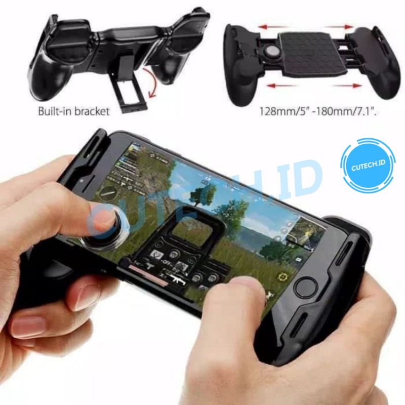 GAMEPAD DENGAN ANALOG JOYSTICK HOLDER HANDPHONE UNTUK MOBILE LEGEND PUBG FREE FIRE