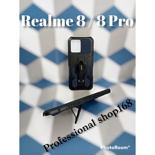 PS - REALME 8 / 8 PRO CASE ROBOT CASE I-CRYSTAL SERIES STANDING HARDCASE KLIP CASE COVER CASING HP
