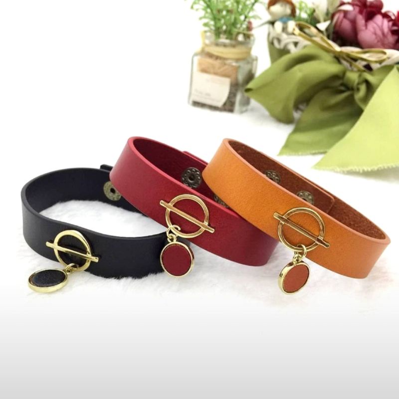 Promo Gelang Kulit Branded Band H Branded band Kulit epsom Premium Quality Gelang tangan Kulit Fashion import branded band Gk345