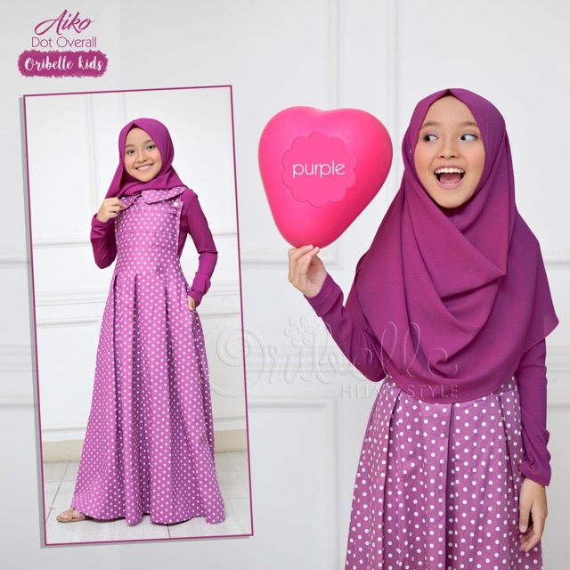 Jual Baju Muslim Remaja Tanggung Ungu OribelleKids Original