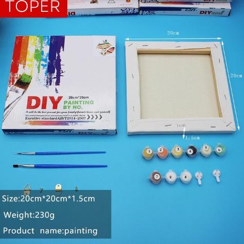 

Bonus Extra > Jgn78 TOPER Paint By Number Kit DIY 20x20 Canvas (Free Kuas dan Cat Air) Painting Set/ Canvas Lukisan 20x20 ^