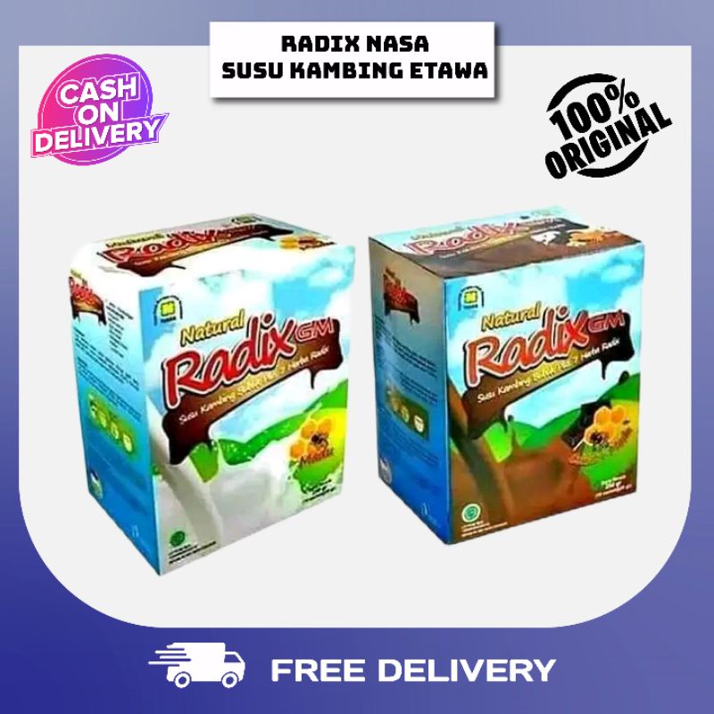 

Radix Susu Kambing Etawa Bubuk Penggemuk Badan Anak Isi 5 Sachet
