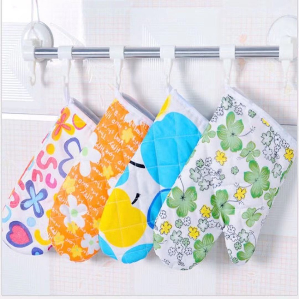 Sarung Tangan Oven anti panas Jampel Kain Sarung tangan dapur