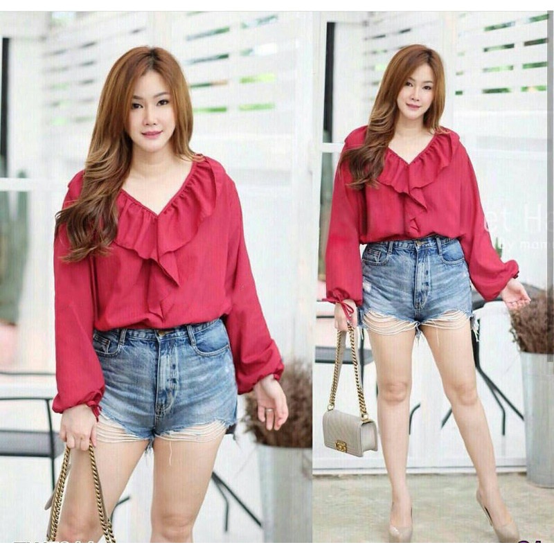 atasan vanessa rempel LD 106, blouse wanita rempel