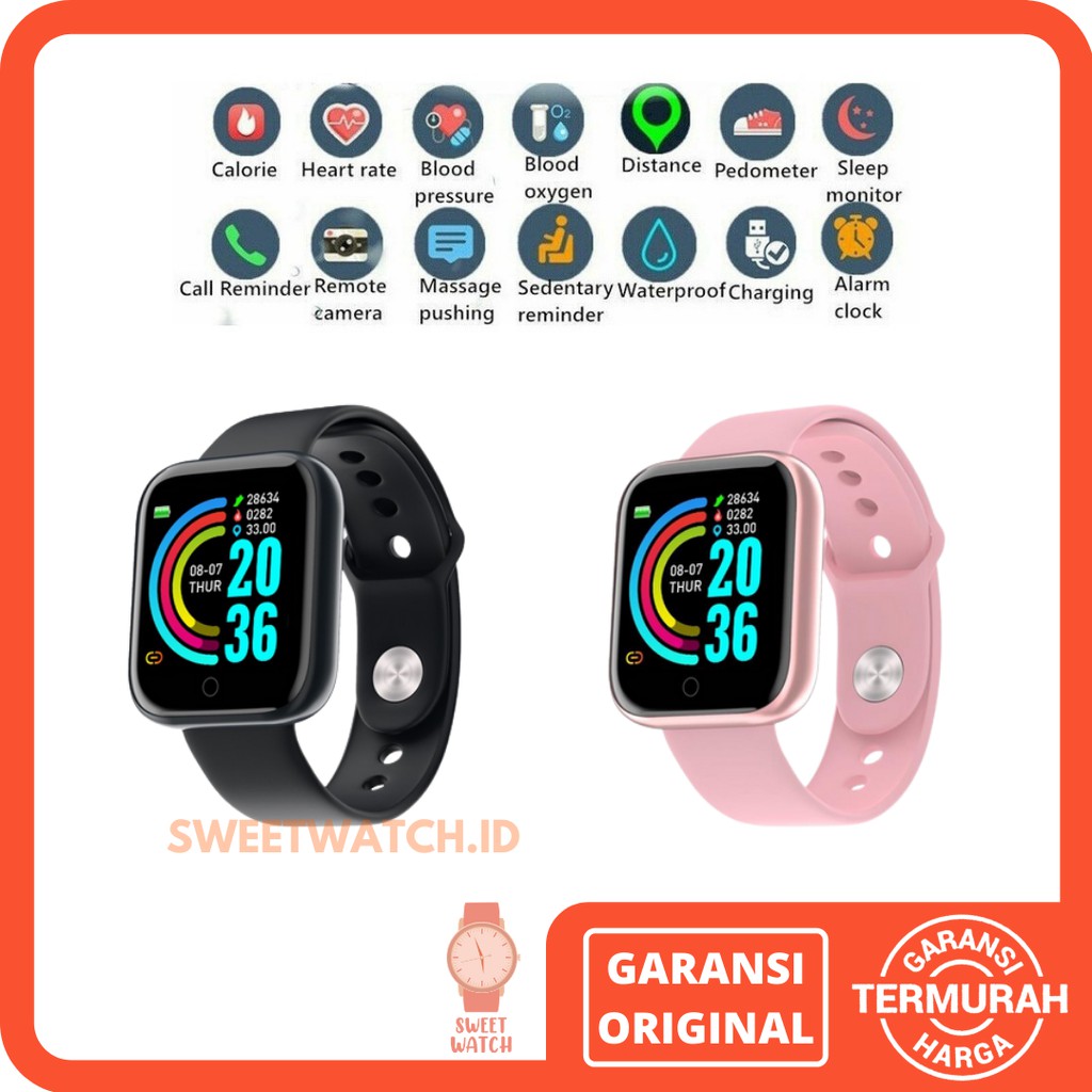 Smartwatch Y68 Jam Tangan Pria Smartwatch Y68 Jam Tangan Pintar Jam Tangan Smartwatch Sport