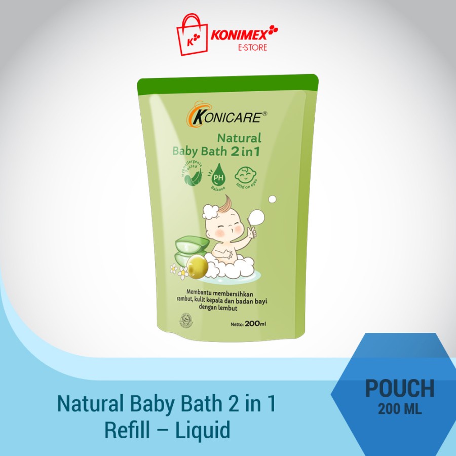 KONICARE NATURAL BABY BATH 2IN1 200ML REFILL