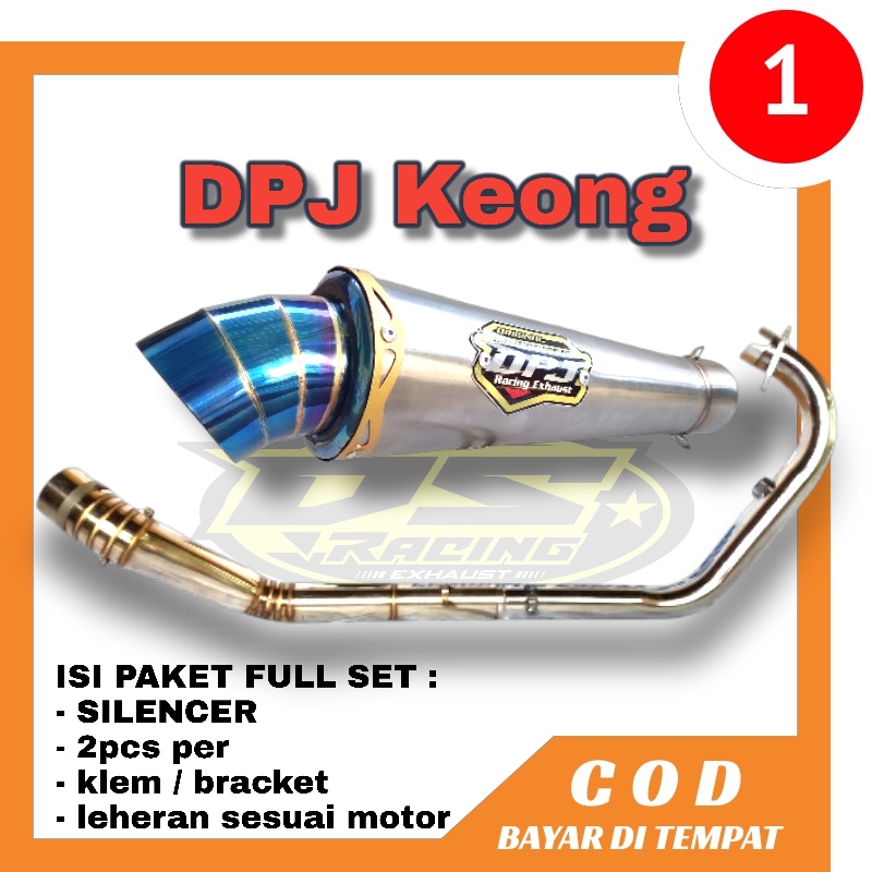 Knalpot DPJ Keong Pucuk Biru Engker FULL SET Motor CB 150r CBR 150r Verza Megapro Vixion R15 Jupiter
