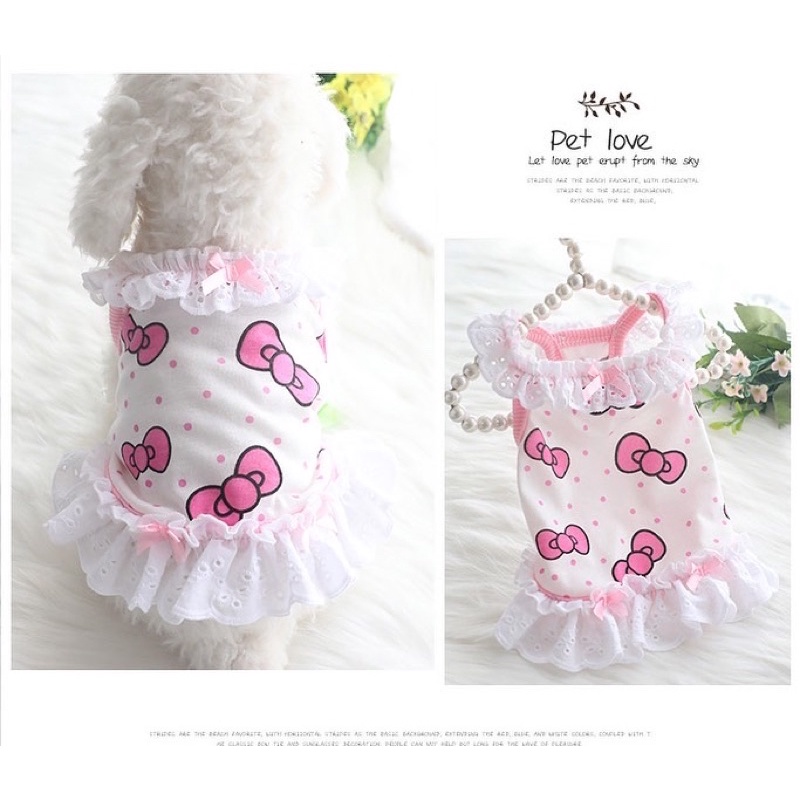 Pink ribbon lacey dress