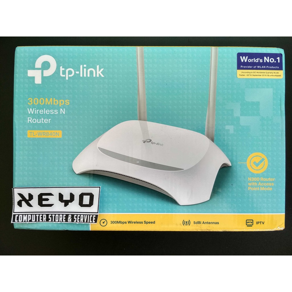 TP-LINK TL-WR840N 300MBps Wireless N Router 2 Antena Original