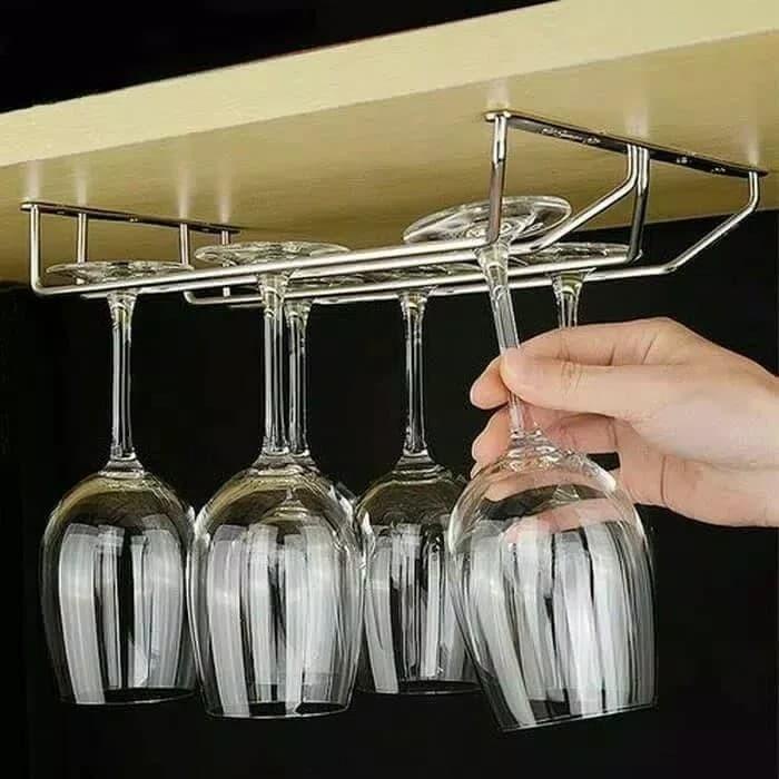 Rak Gelas / Rak Gantung / Gantungan Gelas / gantungan gelas Bar stainless / rak gelas gantung