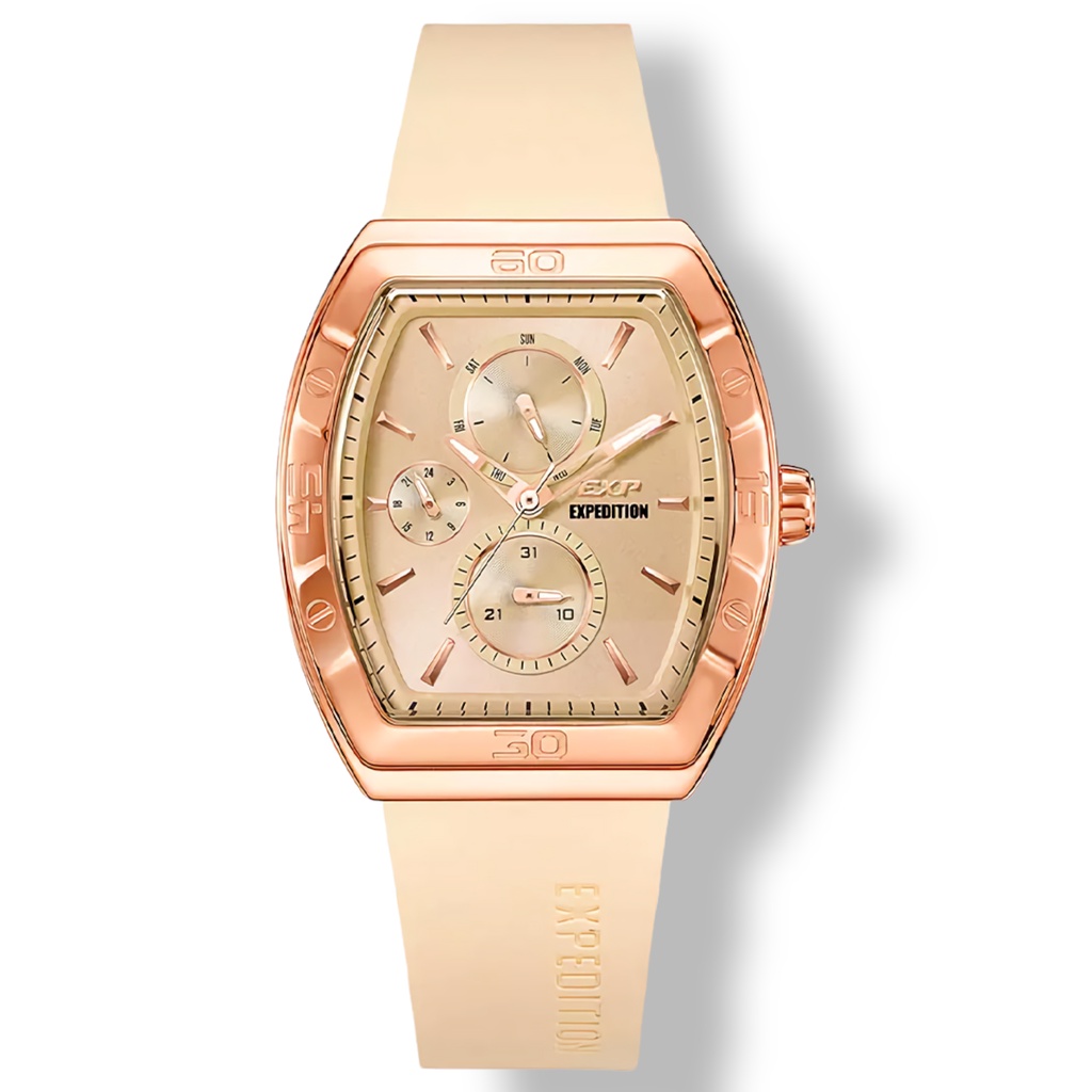Expedition 6800 BFRRGLN Jam Tangan Wanita - Rosegold - Rubber Strap