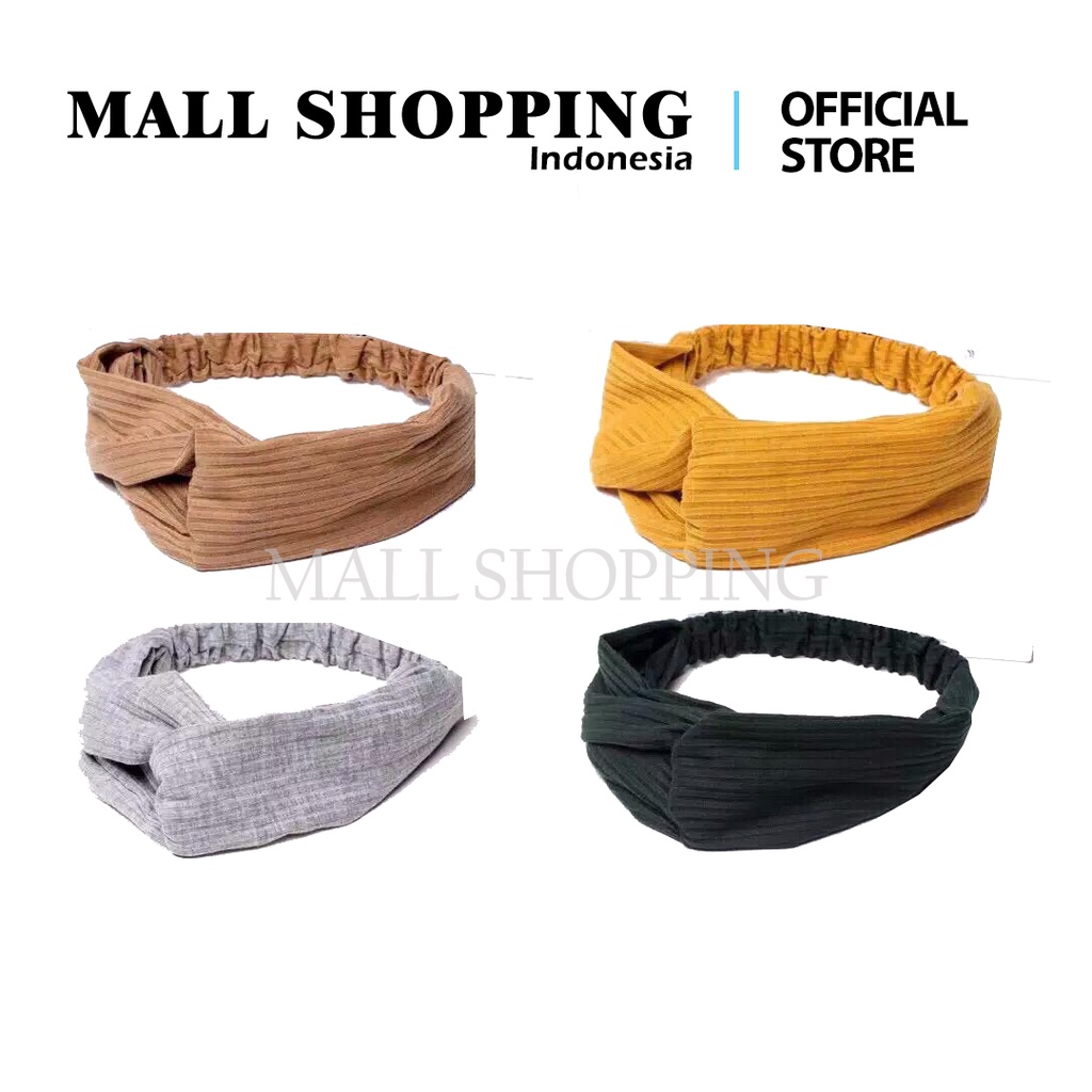 (COD) Bando Rambut ala Korea Bandana Aksesoris Wanita Hairband MALL SHOPPING