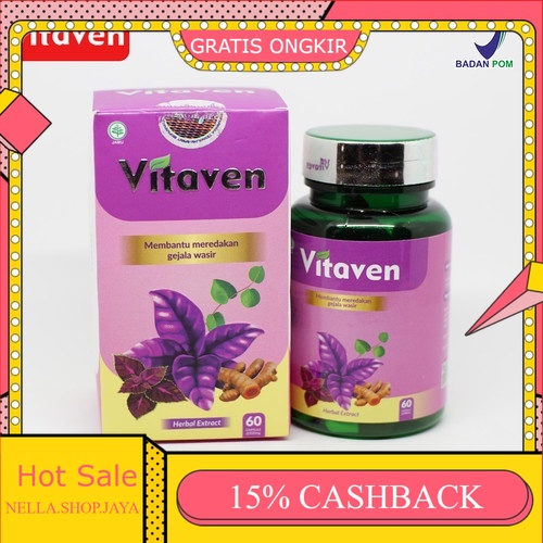 

Vitaven Kapsul Asli Daun Ungu 100% Original - Vitaven Obat Wasir Ambeien Herbal Bpom Aman Untuk Ibu Menyusui