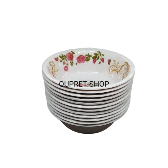 MANGKOK SAMBAL KECIL NEISING 1 LUSIN MANGKOK KECIL MELAMIN MOTIF BUNGA