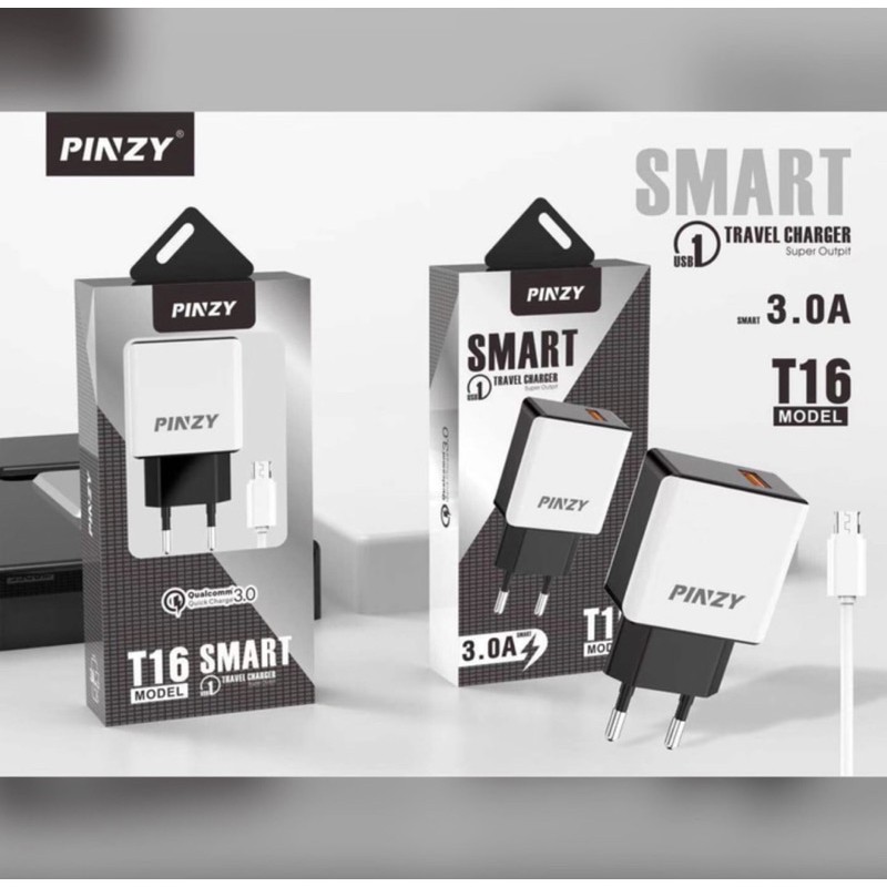 PINZY Charger T16 Series Support Qualtum Quick Charger 3.0 - Adaptor charger