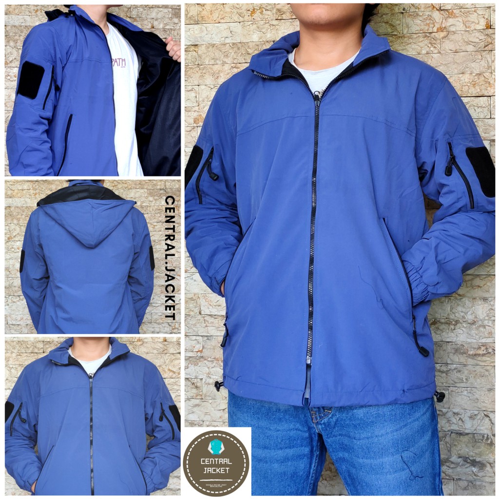 Jaket Pria Tactical TAD Waterproof - Jaket Outdoor High Quality - Jaket Velcro Logo