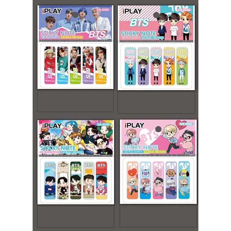 VS BG - ORIGINAL Pembatas Buku Sticky Note Lucu Karakter BTS Fancy 100PCS