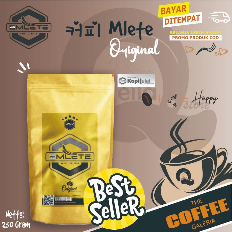 

Kopi lelet hitam lasem rembang original merek mlete