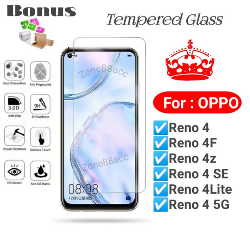 Antigores Tempered Glass Screen Guard protector Oppo Reno4 Reno 4 4F 4z 4SE 4Lite F Z SE Lite 5G TG Bening Antiblue Spy Blue light Full Garskin Lensa Lens Pelindung Layar 9D