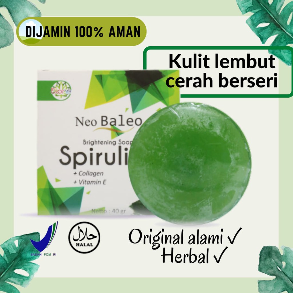 Sabun Wajah Glowing | Sabun Muka Pemutih | Sabun Spirulina NEO BALEO