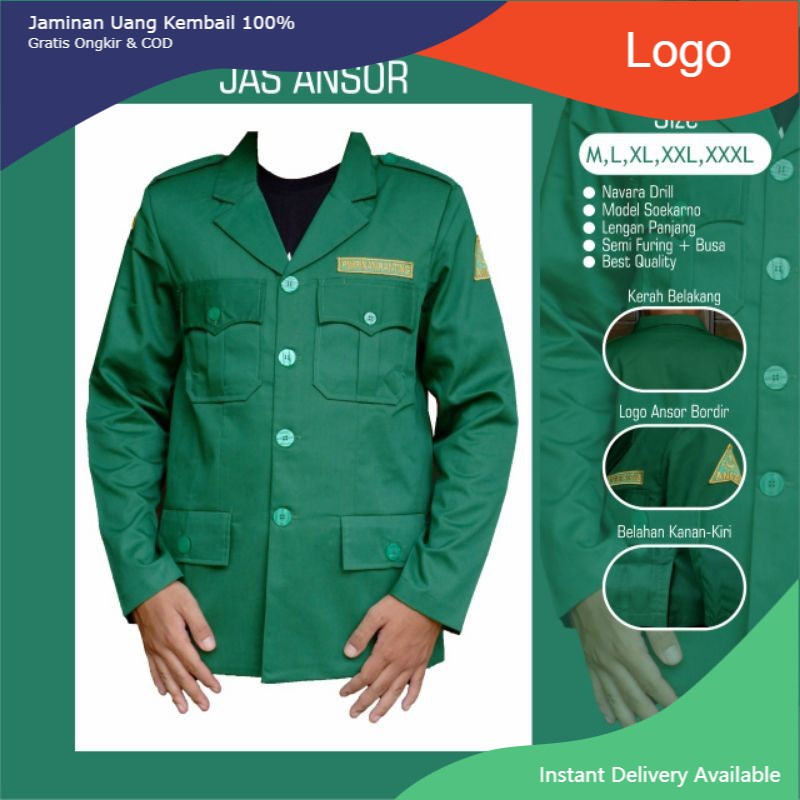 JAS ANSOR LENGAN PANJANG JAS ANSOR SOEKARNO JAZ ANSOR LENGAN PANJANG