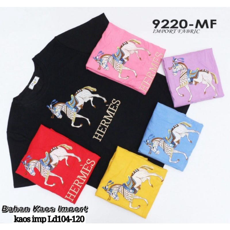 KAOS WANITA KAOS ADEM IMPORT BORDIR KUDA