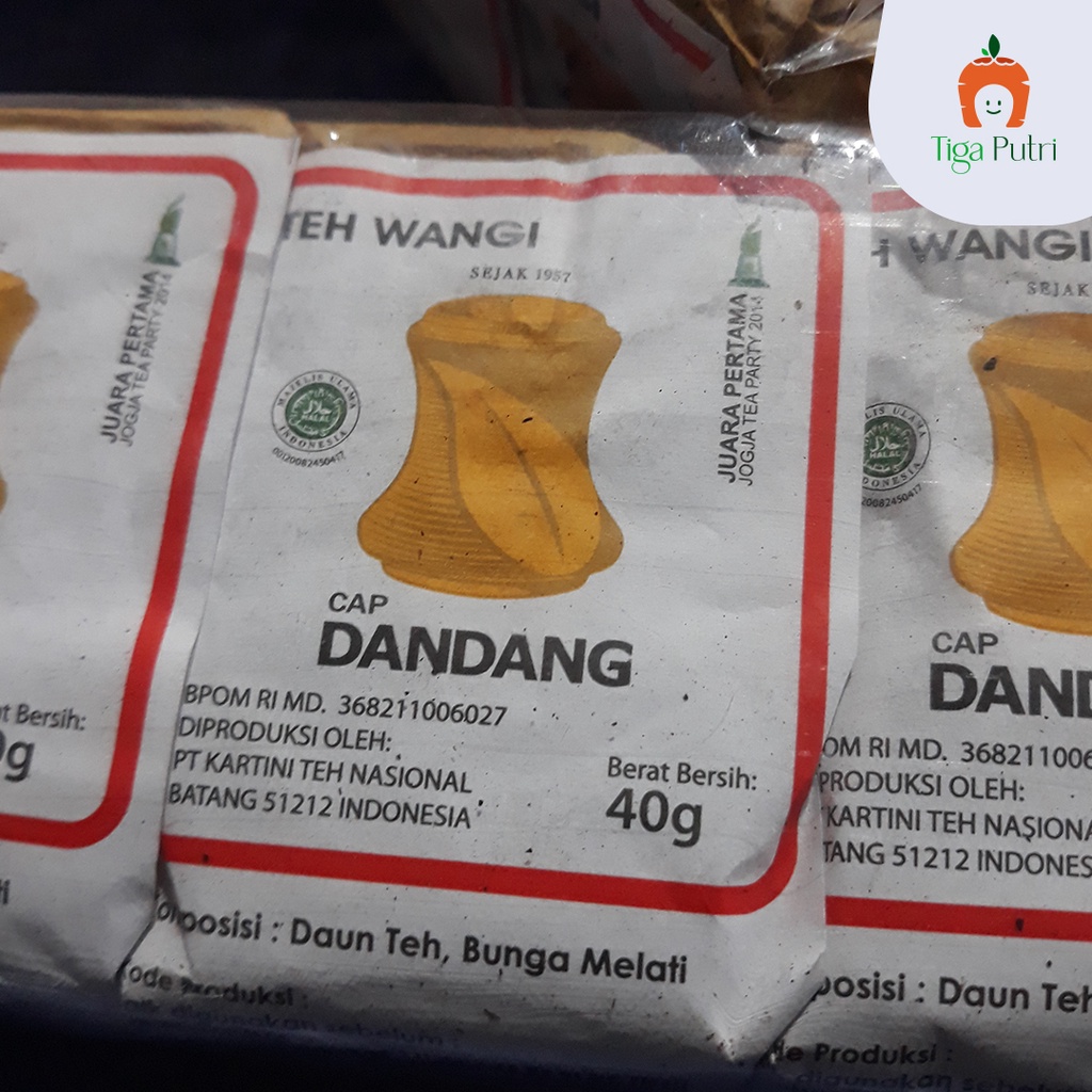 

Teh wangi cap dandang 40gr - 1 pack ( isi 10pcs )