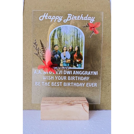 

akrilik lettering foto custom fried flower