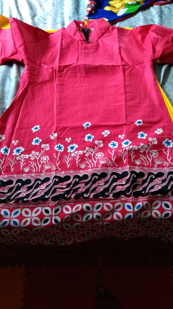 M-l-xl-xxl Batik Tunik Wanita Asj Sa Hrb026 Kenongo Pekalongan Sogan Tulis