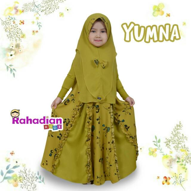 Rahadian Kids  Gamis Yumna Dress Gamis Anak Syari Size 1 tahun