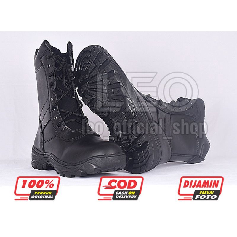 Sepatu PDL TNI AD Sole Army | Sepatu PDL Hitam Dof Satpam Polri Security Banser Berkualitas Pria - LB01