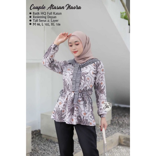 tey-17 Batik wanita ASJ SA HRB026 Kenongo Kemeja Tosca Pendek