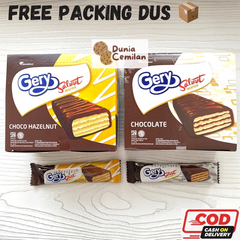 [TERMURAH!] Gery Saluut Coklat Kecil 1PAK (24pcsX7.5gr) - Wafer Salut Chocolate / Chocohazelnut