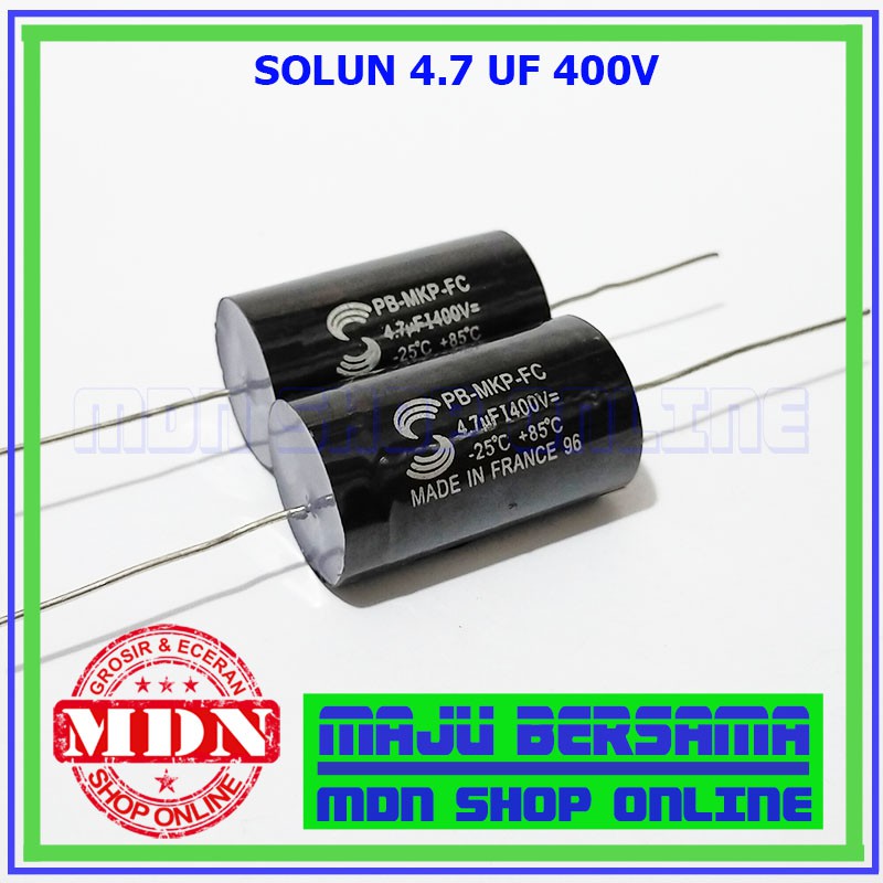 Solun 4.7 uf - Kapasitor 4.7 Uf 400V - Kapasitor Tweeter