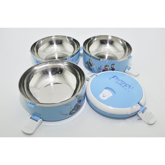 LUNCH BOX RANTANG KARAKTER LUCU STAINLESS STEEL 3 TINGKAT RANTANGAN KOTAK MAKAN BEKAL VA120