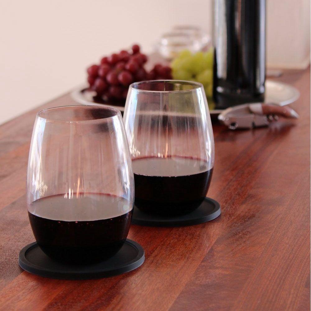 QUINTON Cup Mat Kitchen Bar Non-slip Tahan Air Silikon Bulat Tahan Lama Tebal Tatakan Minuman Tatakan Gelas Meja Cangkir